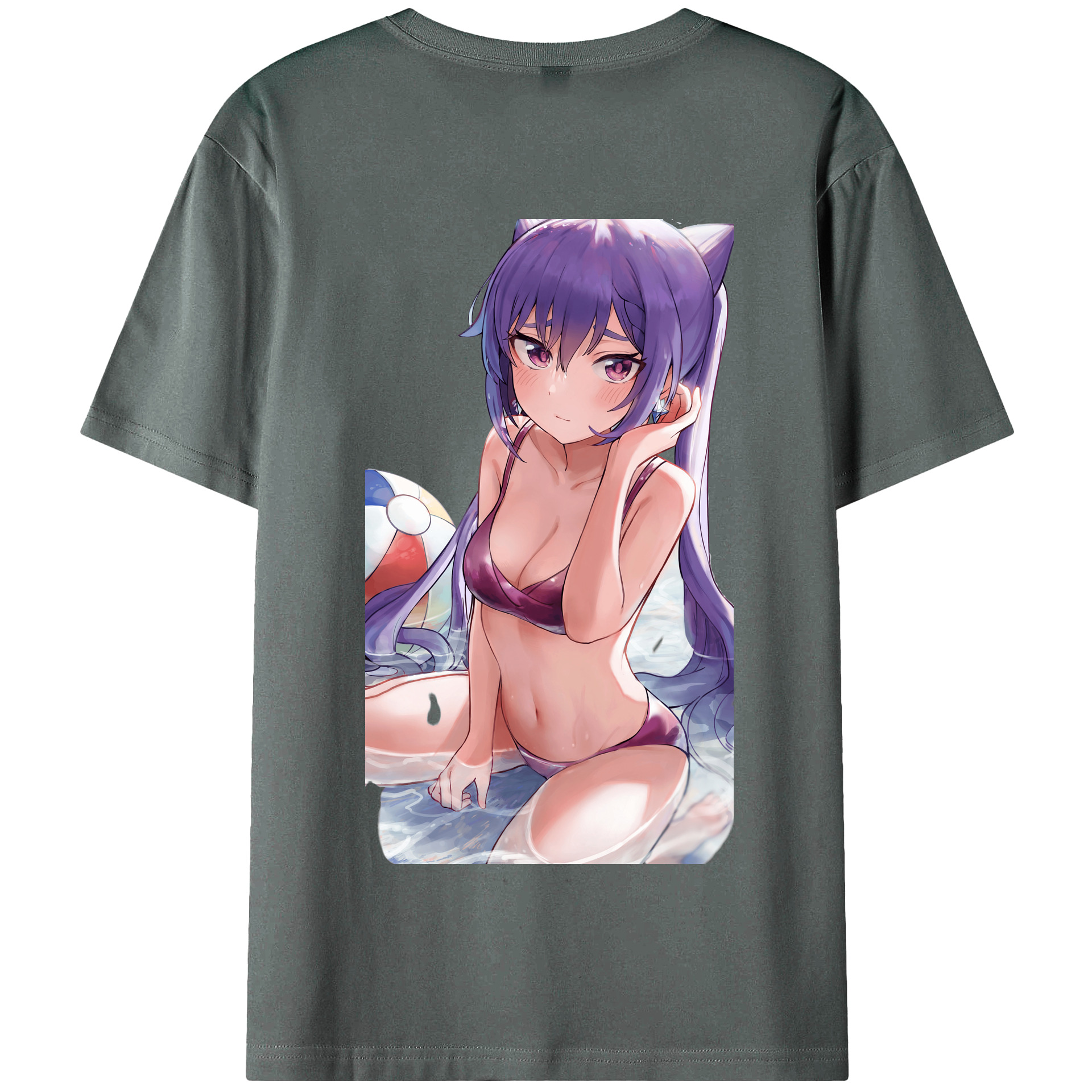 げんし神 刻晴 こくせい genshin Kokusei 綿100％半袖Tシャツ（背面プリント）